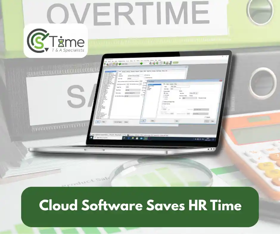 CTSTime and attendance software South Africa dashboard, displayed on a laptop, is tamper-proof and time-stamped.